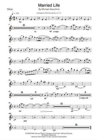 M. Giacchino - Married Life from Up (arr. for Wind Quintet)