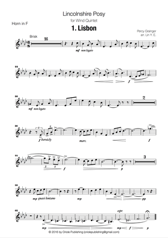 Grainger - Lincolnshire Posy for Wind Quintet - I. Lisbon