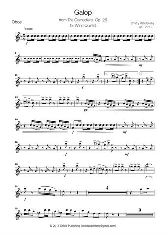 Kabalevsky - Comedians' Galop for Wind Quintet