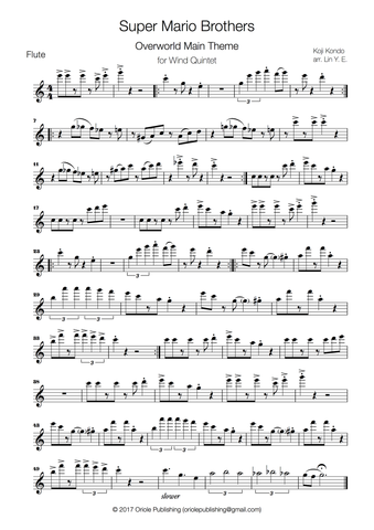 Koji Kondo - Super Mario Brothers Overworld Theme for Wind Quintet