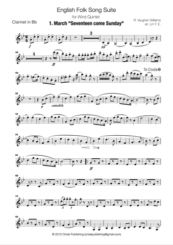 V. Williams - English Folk Song Suite for Wind Quintet - 1. March
