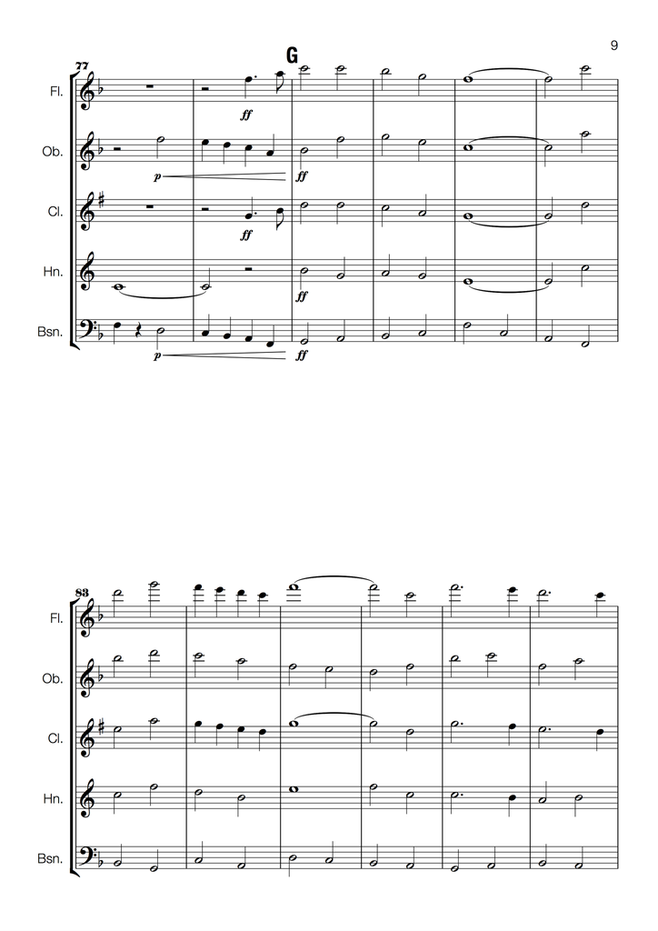 Second Suite in F 1. March for Woodwind / Wind Quintet Holst Oriole