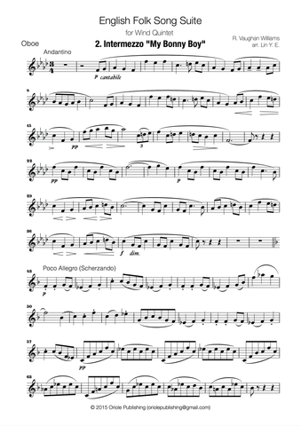 V. Williams - English Folk Song Suite for Wind Quintet - 2. Intermezzo